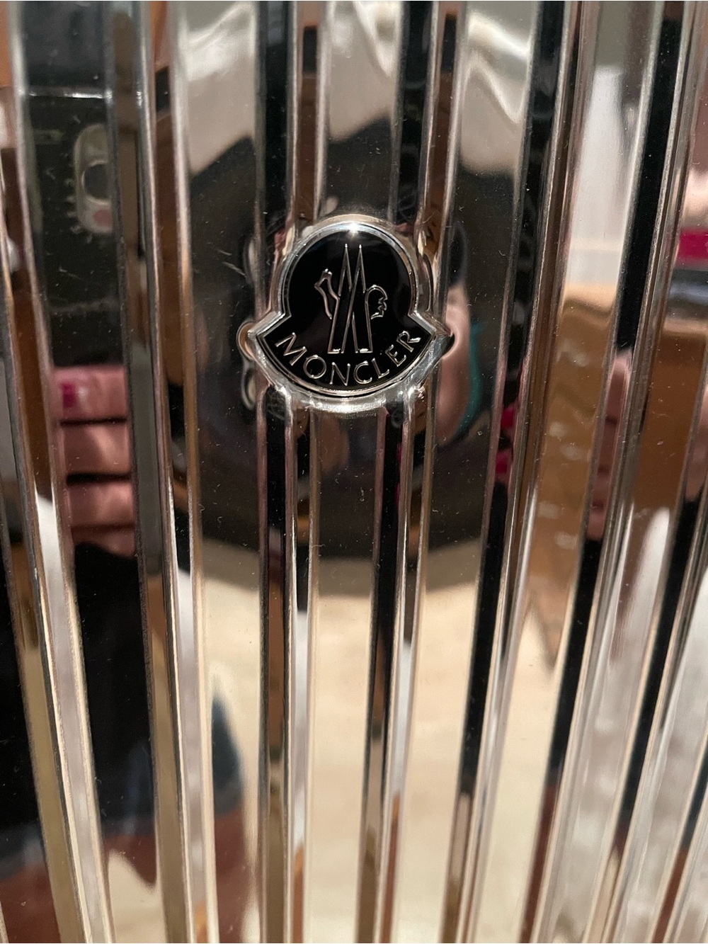 Rimowa x Moncler “Reflection” Silver Mirror Aluminum Cabin Suitcase